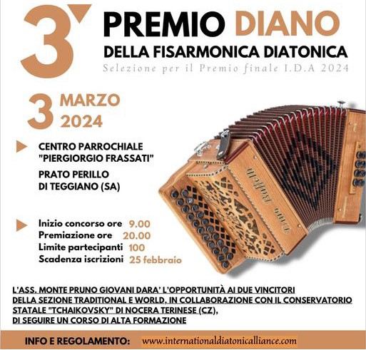 3° PREMIO DIANO  DELLA FISARMONICA DIATONICA