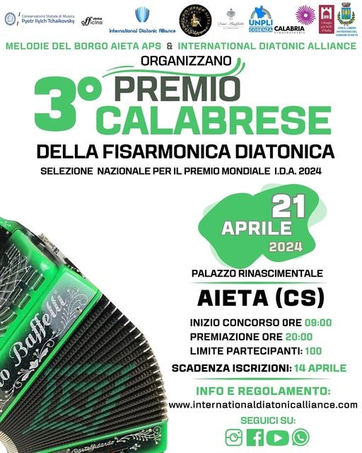 3° PREMIO CALABRESE DELLA FISARMONICA DIATONICA  AIE