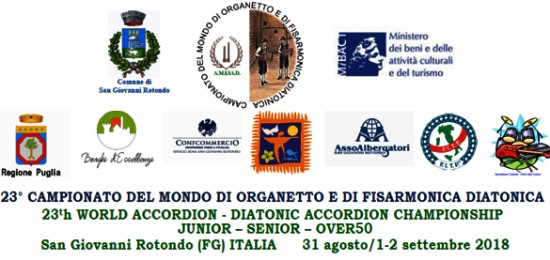 23° CAMPIONATO DEL MONDO DI ORGANETTO E DI FISARMONICA DIATONICA