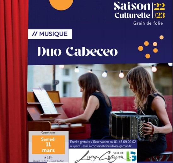 Duo Cabeceo concert  - Livry-Cargan/France