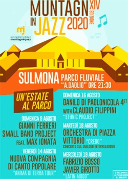 Muntagninjazz 2020, XIV edizione, dal 12 al 19 agosto.